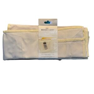 OCM Bedside Caddy DLX Cream Mattress Slide-In Hanging Storage Organizer Dorm New